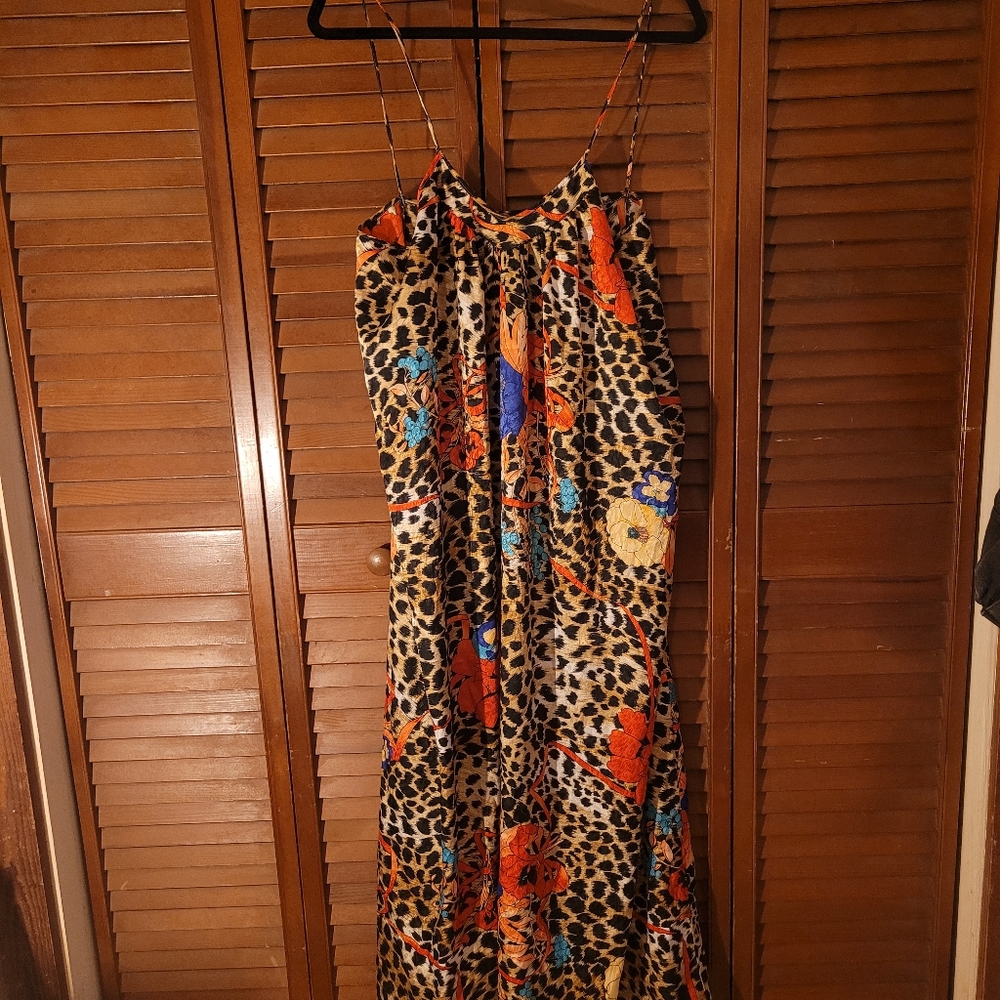 Funky long silk nightgown